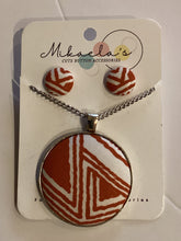 MC1-01 Fabric Button Necklace & Earring Set