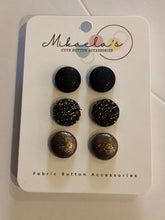 MC1-04 *Fabric Stud Button Earring- (set of 3)