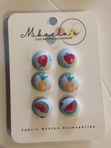 MC1-04 *Fabric Stud Button Earring- (set of 3)