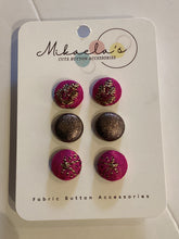 MC1-04 *Fabric Stud Button Earring- (set of 3)