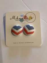 MC1-07 *Fabric Button Stud Earrings (Large)