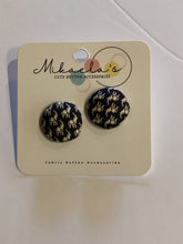 MC1-07 *Fabric Button Stud Earrings (Large)