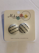 MC1-07 *Fabric Button Stud Earrings (Large)