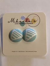 MC1-07 *Fabric Button Stud Earrings (Large)