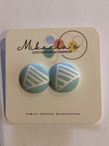 MC1-07 *Fabric Button Stud Earrings (Large)