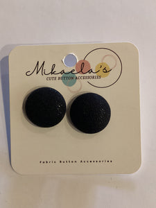 MC1-07 *Fabric Button Stud Earrings (Large)