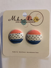 MC1-07 *Fabric Button Stud Earrings (Large)