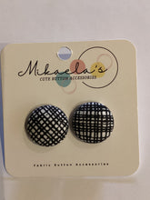 MC1-07 *Fabric Button Stud Earrings (Large)