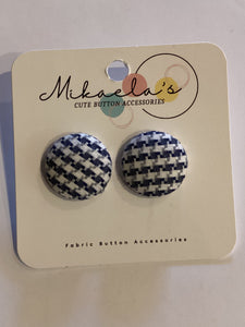 MC1-07 *Fabric Button Stud Earrings (Large)