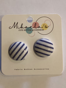 MC1-07 *Fabric Button Stud Earrings (Large)