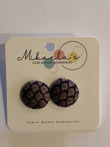 MC1-07 *Fabric Button Stud Earrings (Large)