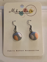 MC1-011 *Fabric Button Drop & Dangle Earrings