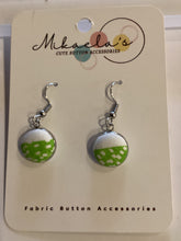 MC1-011 *Fabric Button Drop & Dangle Earrings