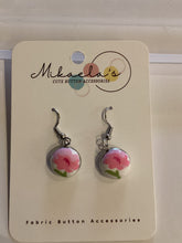 MC1-011 *Fabric Button Drop & Dangle Earrings