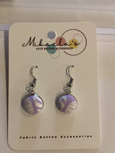 MC1-011 *Fabric Button Drop & Dangle Earrings