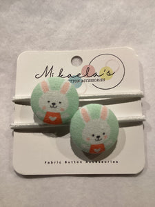 MC1-020 *Mini Hair Ties Fabric Button