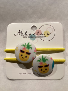 MC1-020 *Mini Hair Ties Fabric Button