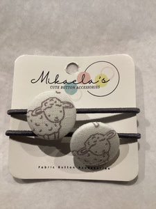 MC1-020 *Mini Hair Ties Fabric Button