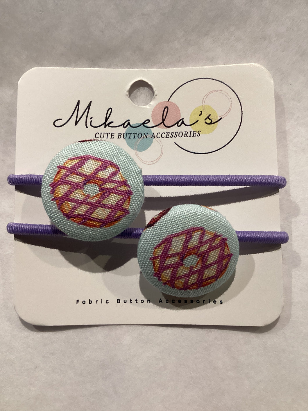 MC1-020 *Mini Hair Ties Fabric Button