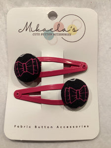MC1-022 *Fabric Button Hair Clips