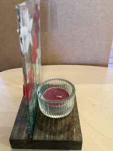LD2-04 Fused Glass Tea light/Candle Holder