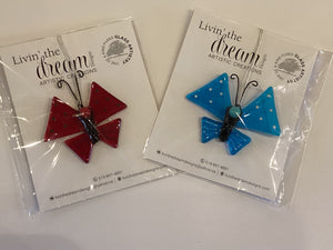 LD2-024 Mini Hanging Butterfly Fused Glass