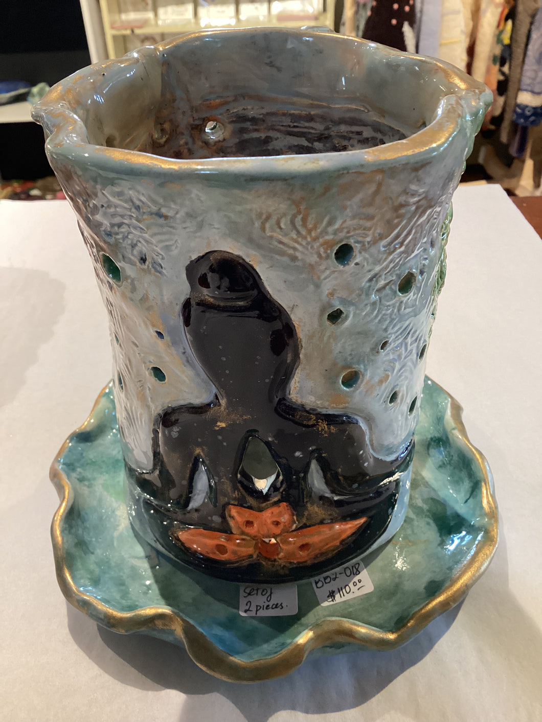 BB2-018 Clay Yoga Tealight Sculpture