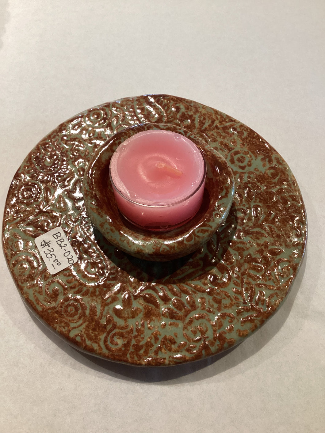 BB2-020 Clay Tealight Holder dish