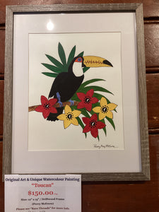 PM1-017 Original Watercolor Painting "Toucan"