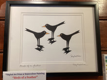 PM1-031 *Digital Print Watercolor Painting "Birds of a Feather"