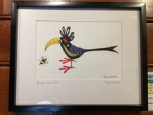 PM1-032 *Digital Print Watercolor Painting "Bird and Bee"
