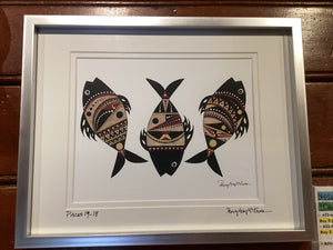 PM1-034 *Digital Print Watercolor Painting "Pisces 19-18"