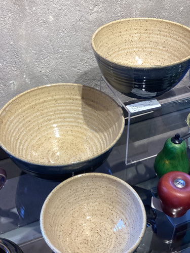 MN1-034 Pottery Golden Bowl Set of 3
