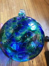 MN1-037  Handmade Blue Ball Glass Hanger