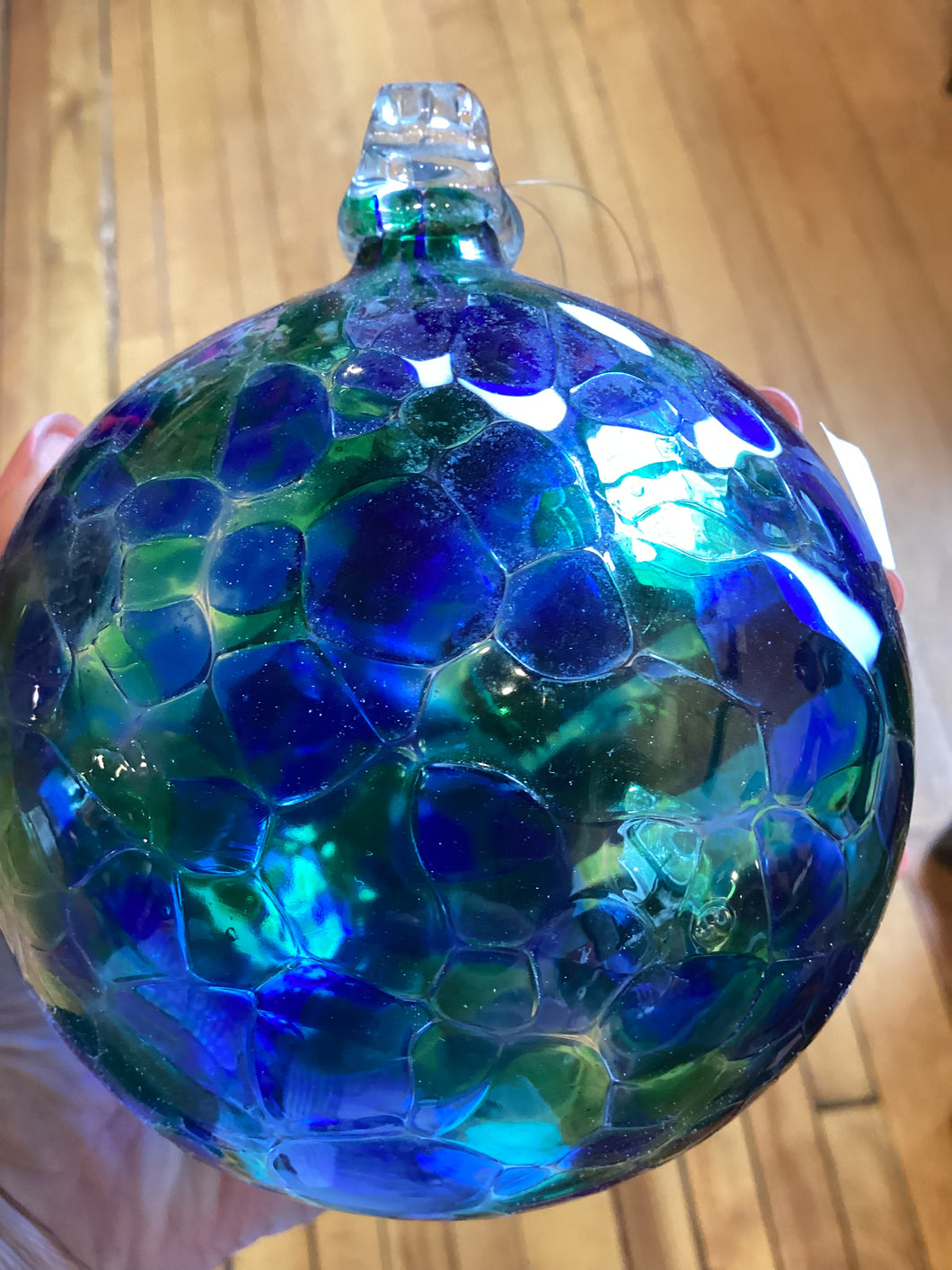 MN1-037  Handmade Blue Ball Glass Hanger