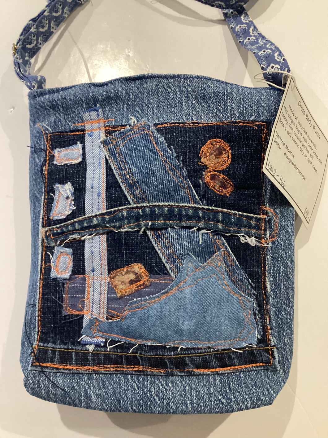 DM2-166 Denim Cross Body Purse