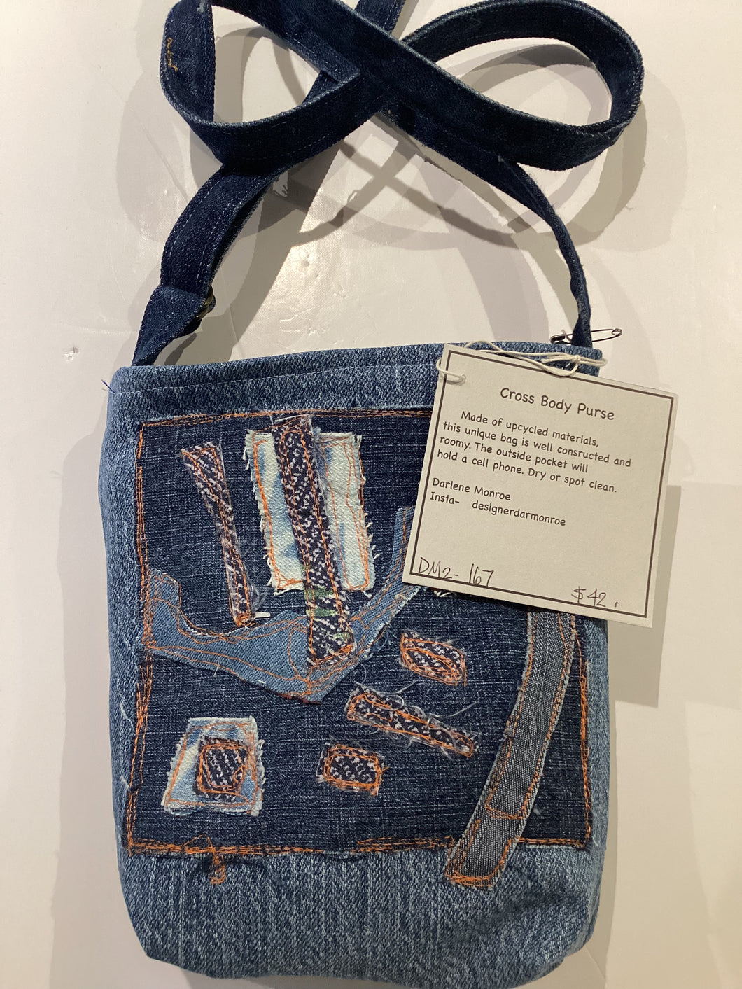 DM2-167 Denim Cross Body Purse
