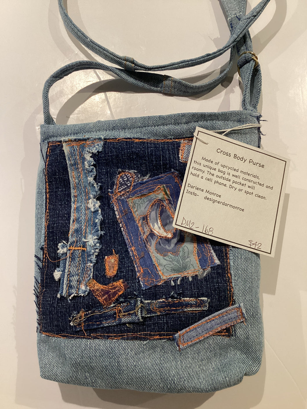 DM2-168 Denim Cross Body Purse