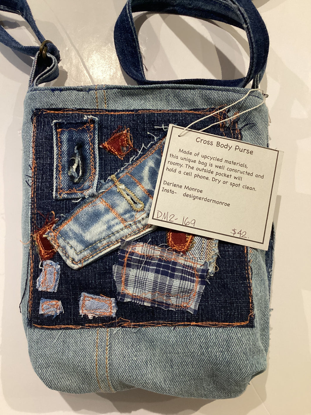 DM2-169 Denim Cross Body Purse