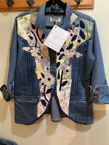 DM2-159 Denim Fabric Patches Jacket