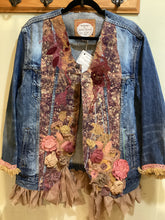 DM2-161 Denim Collarless Embellishment Jacket