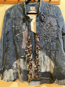 DM2-165 *Oversize Denim Patches Jacket