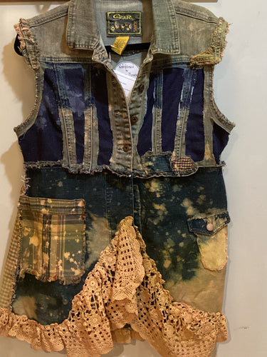 DM2-198 *Toffee Long Vest Jacket