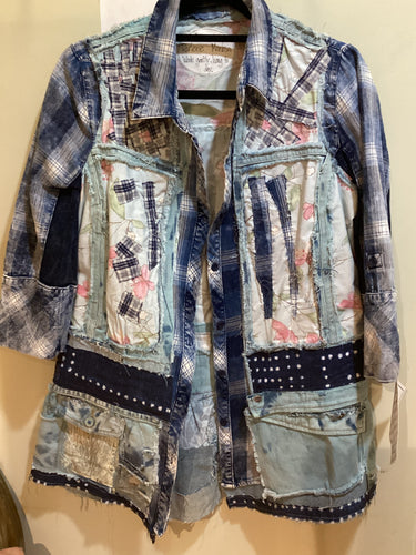 DM2-218 *Patchwork Denim Jacket