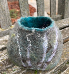 LK1-015 Wet Felted Vessel