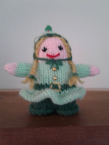 FC1-090 Elf Girl Hand Knitted Ornament