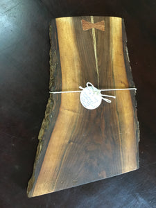 TA1-001 Charcuterie Board / Cutting Board w/ Bow Tie Inset