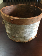 TA1-006 Hand Crafted Birch Bark Bowl w/ Oak Base & Copper Rivets