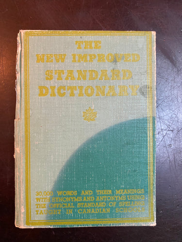 VTED1-188 Book - The New Improved Standard Dictionary - 1942 - Old