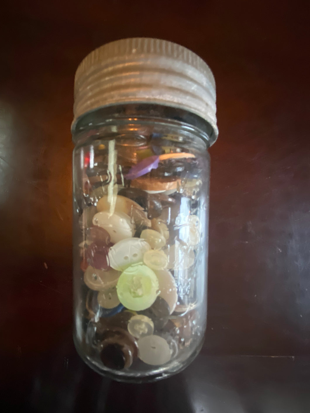VTED1-277 Antique Mason Jar and Buttons